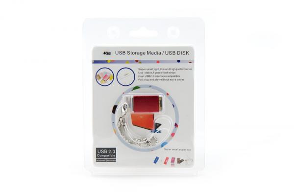 8GB NEON Turbo Slide HiSpeed USB2 Flash Drive ultra-compact (Red) Box