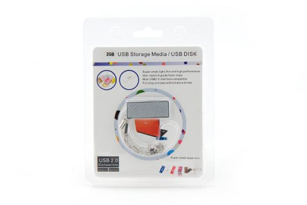 2GB NEON Bling High-Speed USB2 Flash Drive (steel case with rotating USB connector) Box
