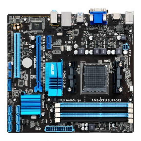 Asus M5A78L-M PLUS/USB3 AMD 760G AM3+ Micro ATX DDR3-SDRAM Motherboard