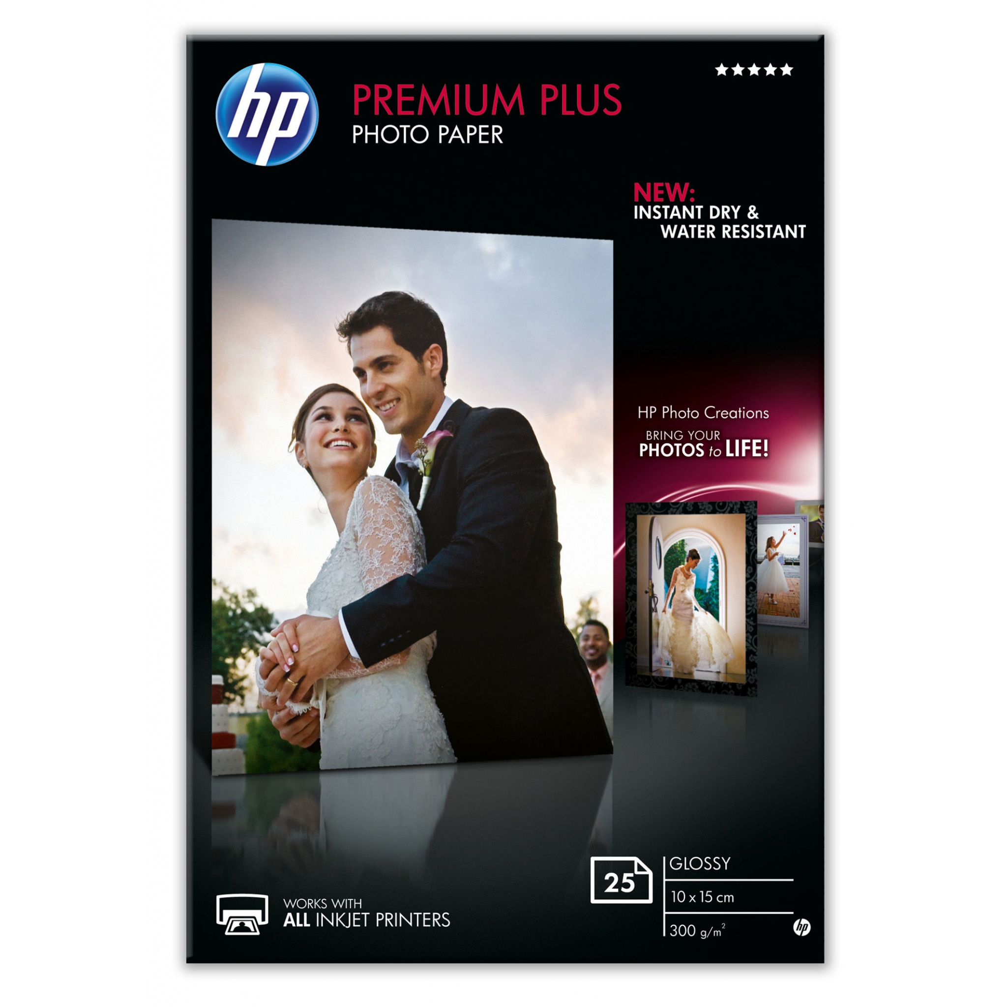 HP Premium Plus Glossy 10x15cm Photo Paper 25 Sheets
