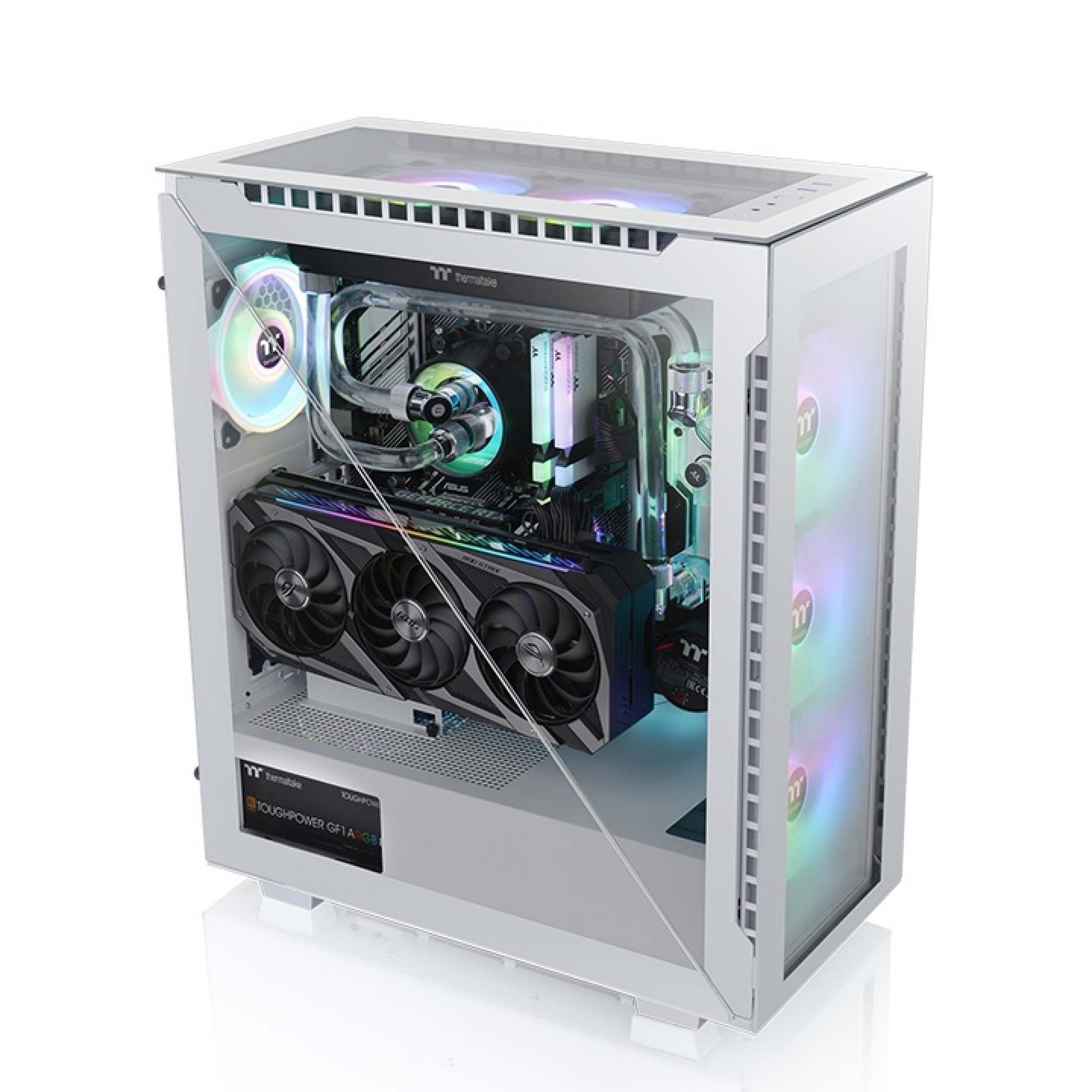 Thermaltake Divider 500 TG Snow ARGB Midi Computer Tower White