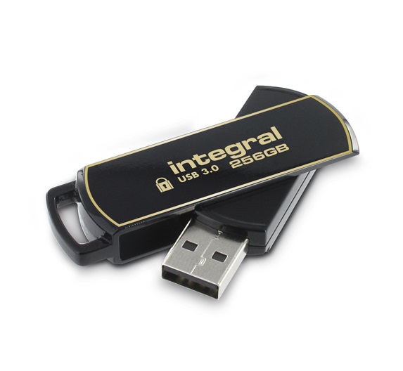 256GB Integral Secure 360 Encrypted USB3.0 Flash Drive (256bit AES