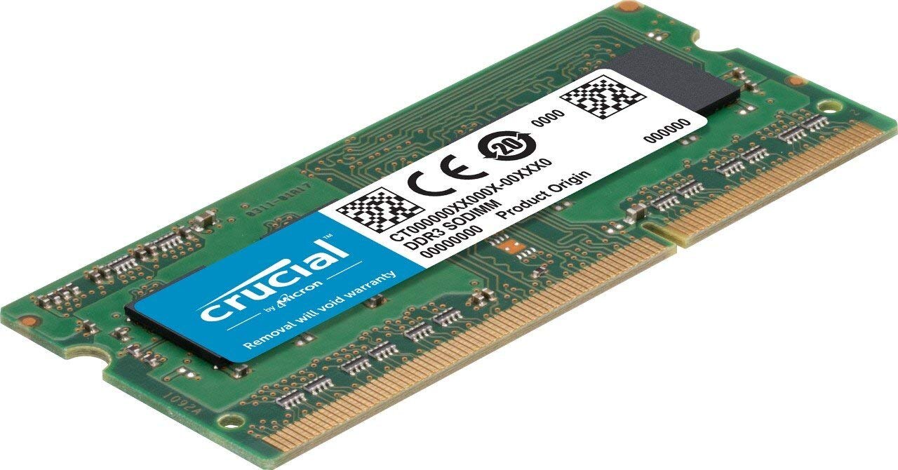 4GB Crucial DDR3 SO DIMM 1600MHz PC3 12800 CL11 1.35V Memory Module ...